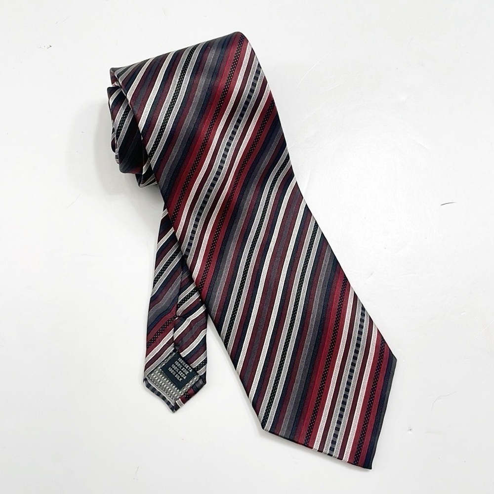 Haggar striped 100% silk standard tie